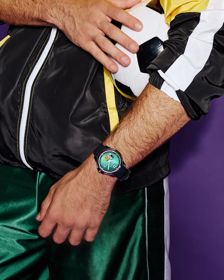 Mickey Mouse Goalie Green Dial Silicone Strap AW1656-08W | CITIZEN Mickey Mouse Goalie Green Dial Silicone Strap AW1656-08W | CITIZEN